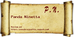 Panda Ninetta névjegykártya